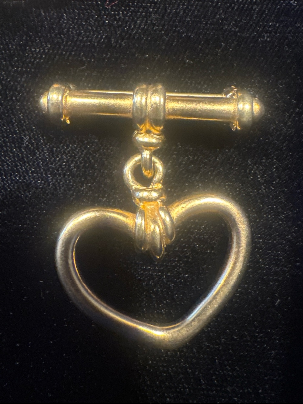 Vintage Erwin Pearl signed Heart Toggle Charm Brooch - Women's Jewelry